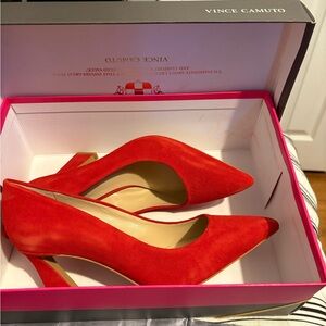 Vince Camuto Vibrant Red Heels